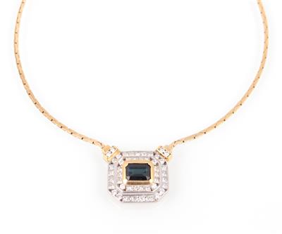 Saphir Brillant Diamant Collier - Jewellery