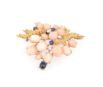 Brillant Korallen Brosche - Jewellery