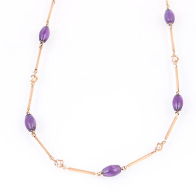 Amethystcollier - Schmuck und Uhren