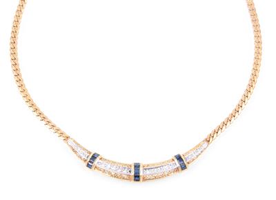 Saphir Brillant Collier - Klenoty