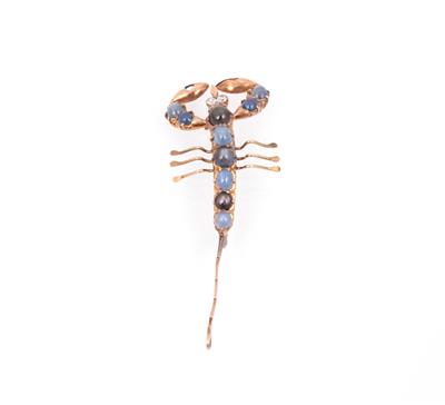 Saphir Brosche "Skorpion" - Jewellery