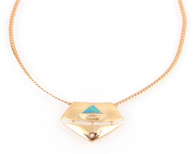 Brillant Opalcollier - Schmuck und Uhren