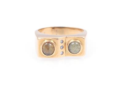 Chrysoberyll-Katzenaugen Ring zus. ca. 2,50 ct - Jewellery