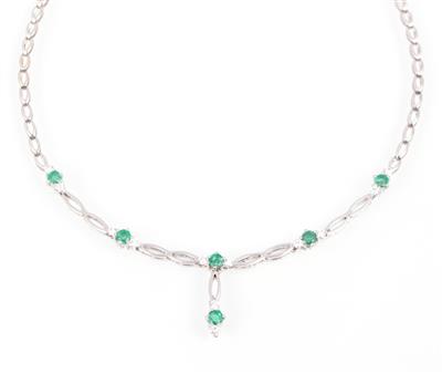 Brillantcollier zus. 0,45 ct - Schmuck und Uhren