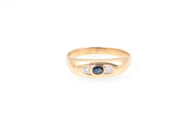 Saphir Brillant Ring - Schmuck und Uhren