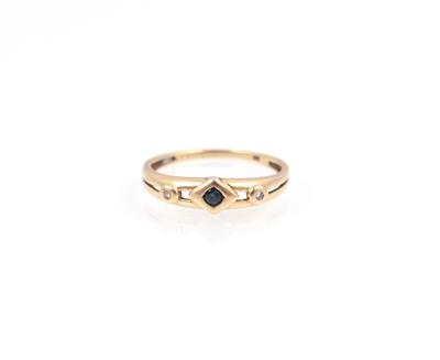 Saphir Diamant Damenring - Schmuck und Uhren