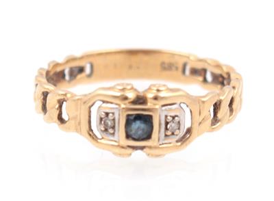 Diamant Saphir Ring - Klenoty