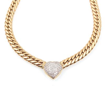 Brillantcollier zus. ca. 1,00 ct - Weihnachtsauktion Schmuck und Uhren