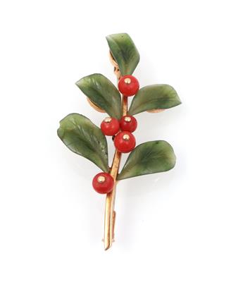 Brosche "Rote Beeren" - Christmas auction - Jewellery