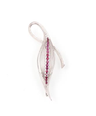 Diamant Rubin Brosche - Weihnachtsauktion Schmuck und Uhren