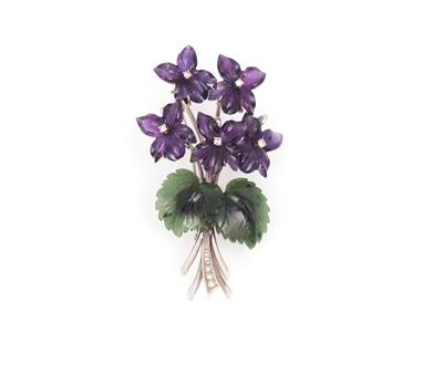 Blumenbrosche "Veilchen" - Sale - Schmuck und Uhren