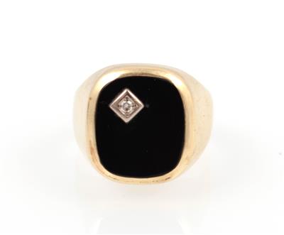 Onyx Brillant Herenring - Klenoty