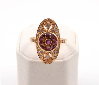 Rubin Brillant Damenring - Jewellery