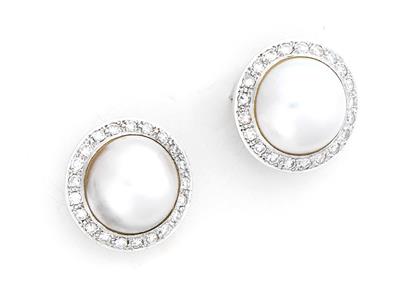 Diamant Zuchtschalenperlen Ohrclips - Jewellery