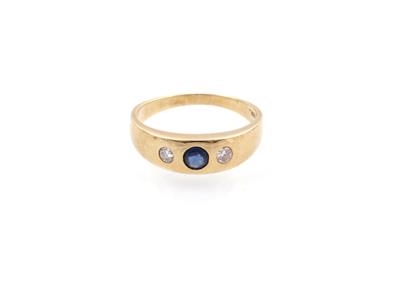 Saphir Brillant Ring - Schmuck und Uhren