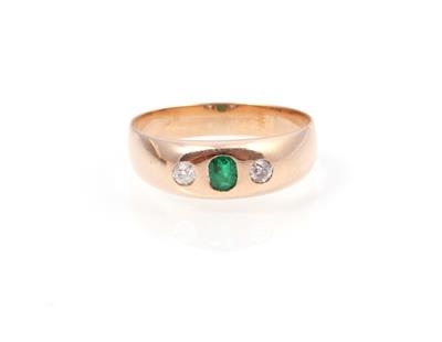 Diamant Smaragd Ring - Klenoty a náramkové