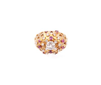 Diamantdamenring zus. ca. 1,00 ct - Schmuck und Uhren