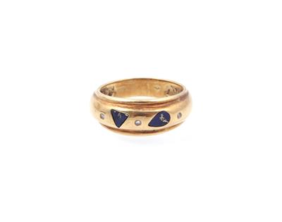 Lapis Lazuli Brillant Damenring - Schmuck und Uhren