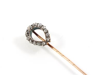 Diamantkrawattennadel zus. ca. 0,90 ct - Jewellery and watches