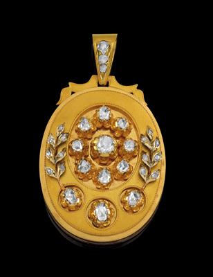 Diamantmedaillon zus. ca. 1,50 ct - Schmuck und Uhren