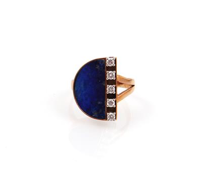 Brillant Lapis Lazuli Damenring - Klenoty a náramkové