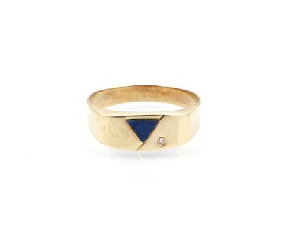Lapis Lazuli Diamant Herrenring - Jewellery and watches