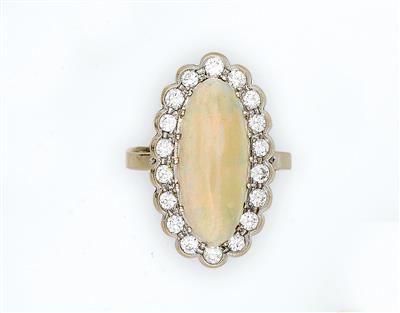 Opal Brillant Damenring - Schmuck und Uhren