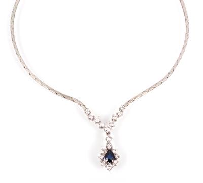 Saphir Brillant Collier - Schmuck und Uhren