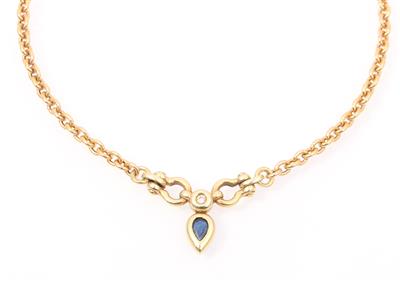 Saphir Brillant Collier - Schmuck und Uhren