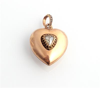 Diamant Herzmedaillon - Schmuck und Uhren