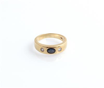 Saphir Brillant Ring - Schmuck und Uhren