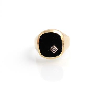 Onyx Diamant Ring - Schmuck und Uhren