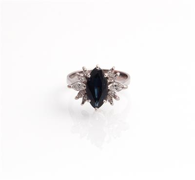 Saphir Diamant Damenring - Klenoty a náramkové