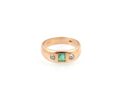 Smaragd Diamant Ring - Klenoty a náramkové