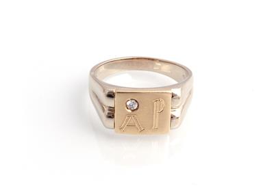 Monogramm Brillant Ring "AP" - Schmuck und Uhren