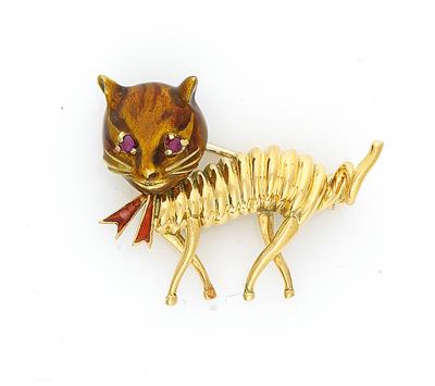 Brosche "Katze" - Schmuck und Uhren