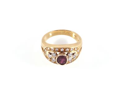 Rubin Brillant Diamant Damenring - Jewellery and watches