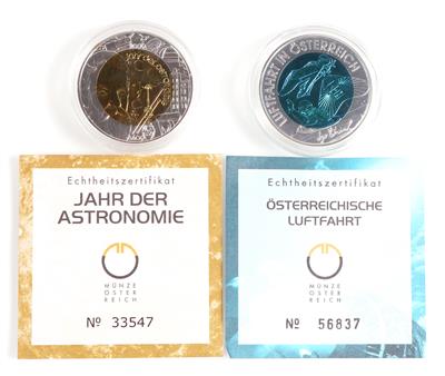 2 Silber/Niob Münzen a 25 Euro - Neuzeitliche Münzen
