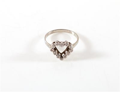 Diamant Damenring "Herz" - Schmuck und Uhren