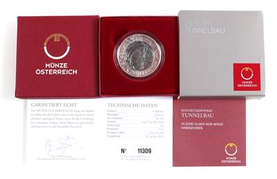 Münze Euro 25,-- "Tunnelbau" - Schmuck und Uhren