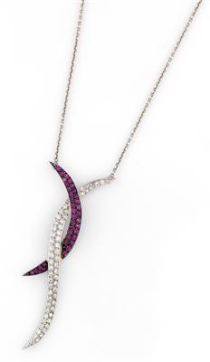 Rubin Brillant Diamant Collier - Schmuck und Uhren