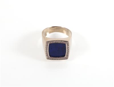 Lapis Lazuli Diamant Ring - Klenoty a náramkové
