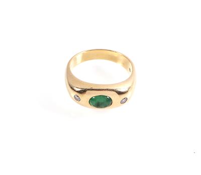 Smaragd Brillant Ring - Schmuck und Uhren