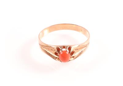 Ring Koralle - Schmuck und Uhren