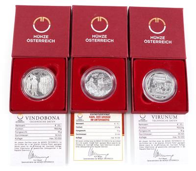 3 Silbermünzen - Münzen und Medaillen