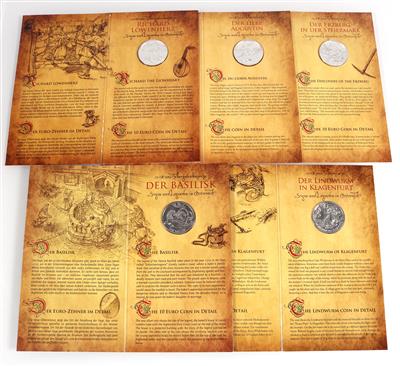 5 Münzen a 10 Euro "Sagen und Legenden in Österreich" - Mince a medaile