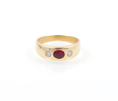 Brillant Rubin Ring - Schmuck und Uhren