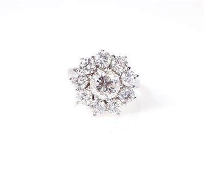 Brillant Damenring zus. ca. 3,95 ct - Gioielli e orologi