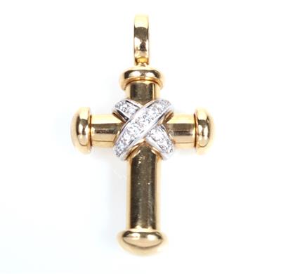 Brillant Kreuz zus. ca. 0,53 ct (grav.) - Schmuck und Uhren