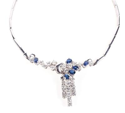 Brillant Saphir Collier - Schmuck und Uhren